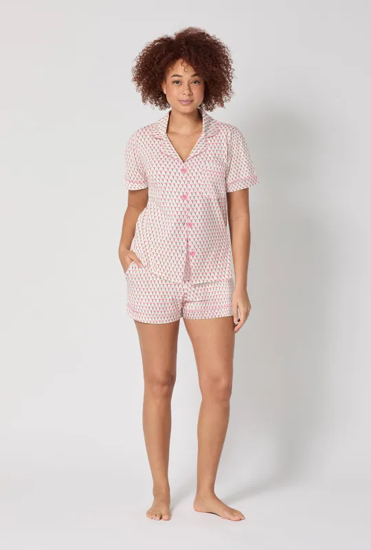 Blossom Geo Short Sleeve Classic Shorty Stretch Jersey Pj Set sold by BedHead