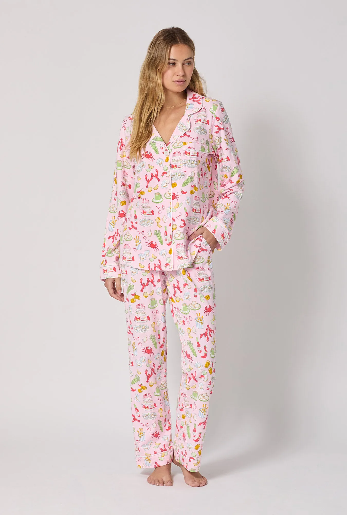 French Quarter Long Sleeve Classic Stretch Jersey Pj Set sold by BedHead product image thumbnail 2