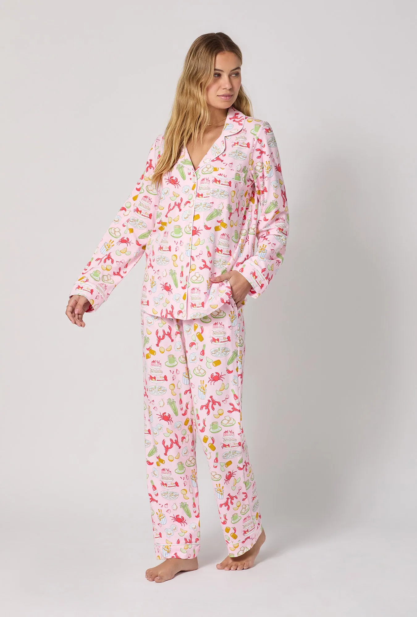 French Quarter Long Sleeve Classic Stretch Jersey Pj Set sold by BedHead product image thumbnail 3