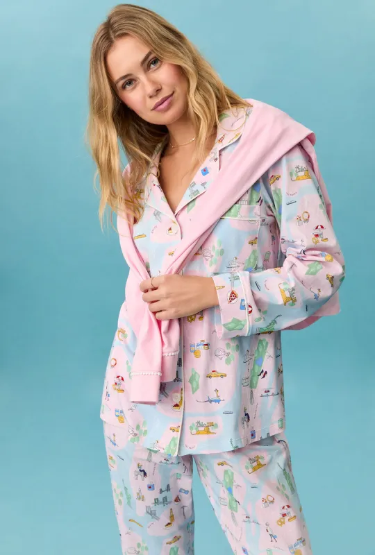 New York, New York Long Sleeve Classic Stretch Jersey Pj Set sold by BedHead