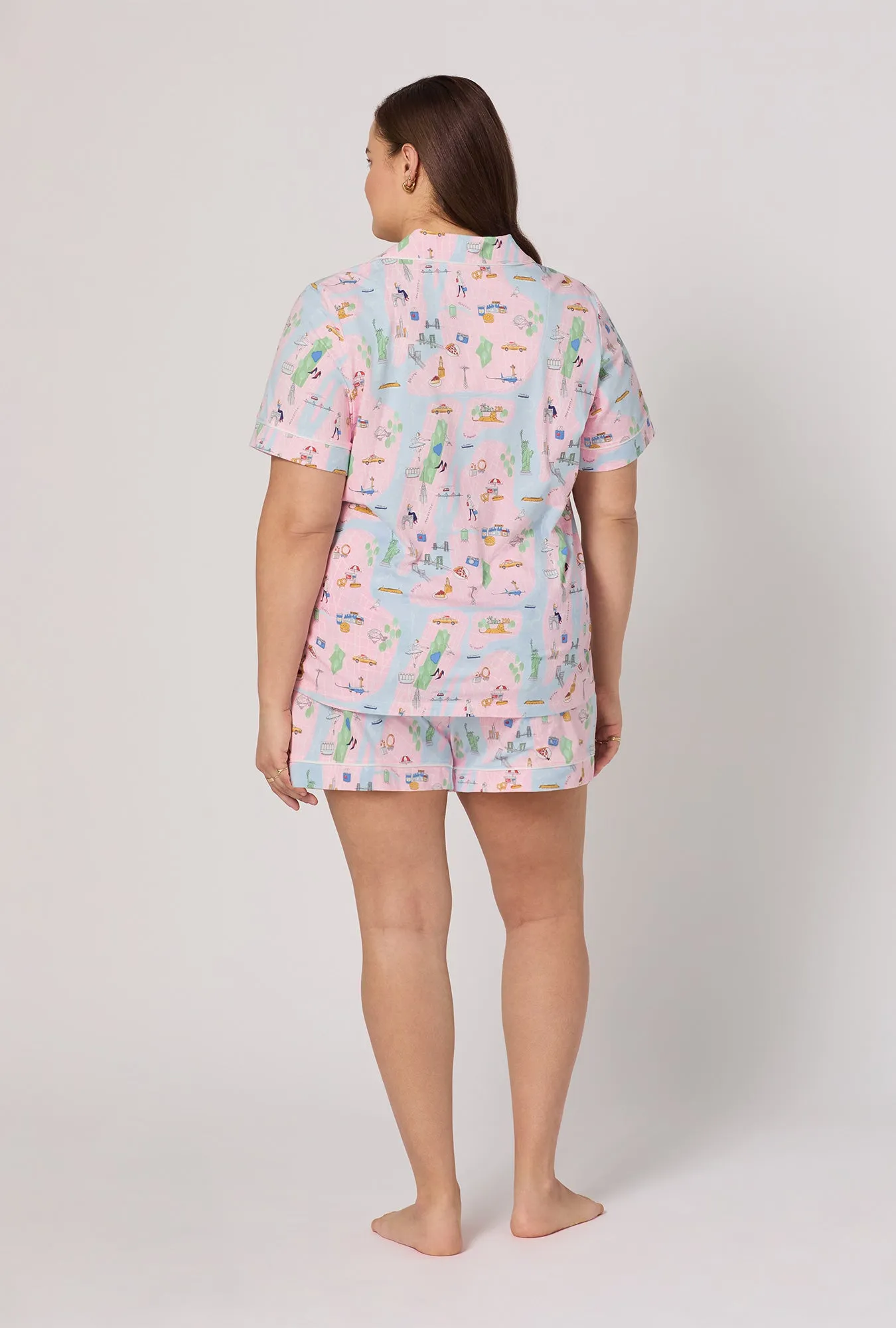 New York, New York Short Sleeve Classic Shorty Stretch Jersey Pj Set sold by BedHead product image thumbnail 5
