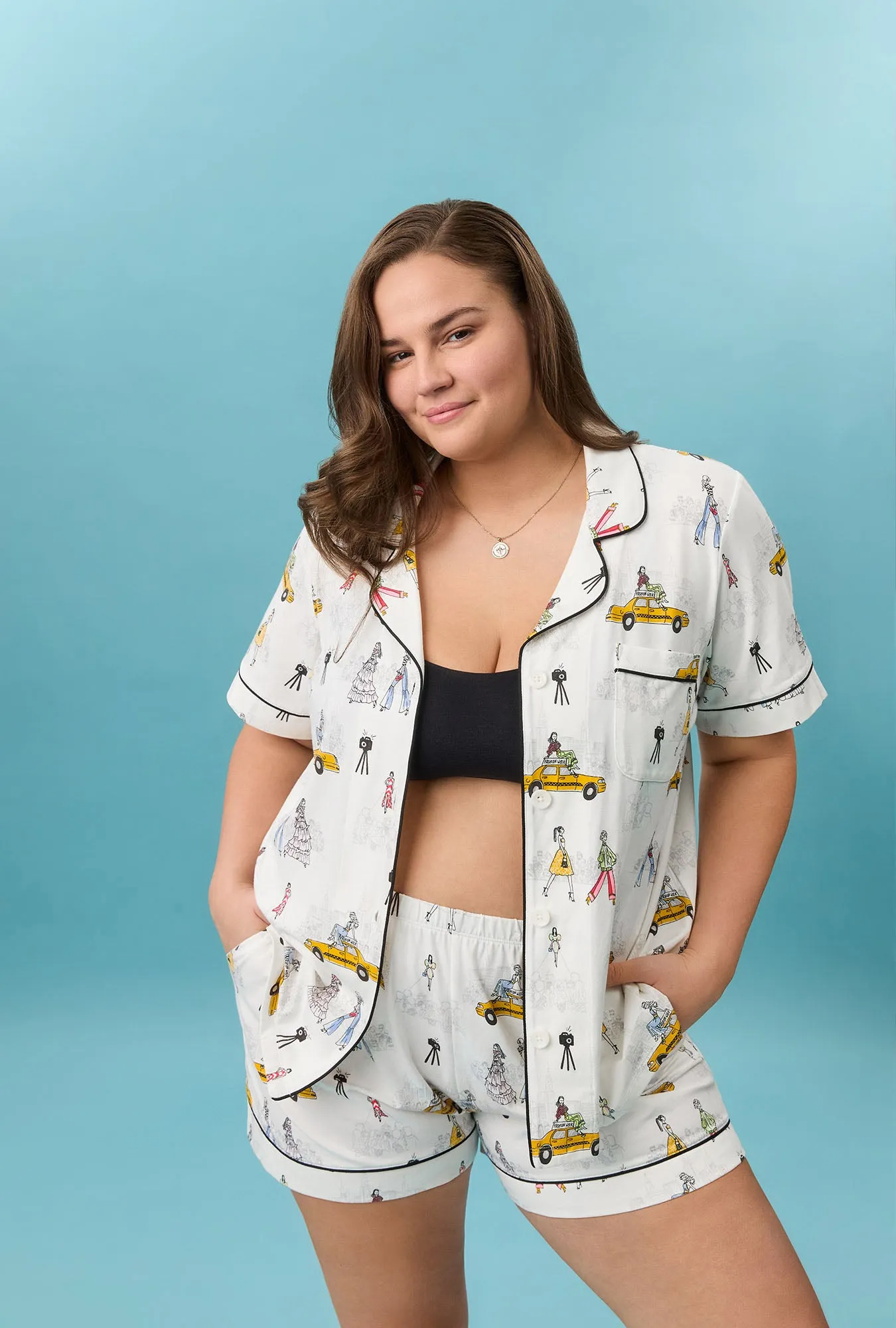 Fashion Week Short Sleeve Classic Shorty Stretch Jersey Pj Set sold by BedHead