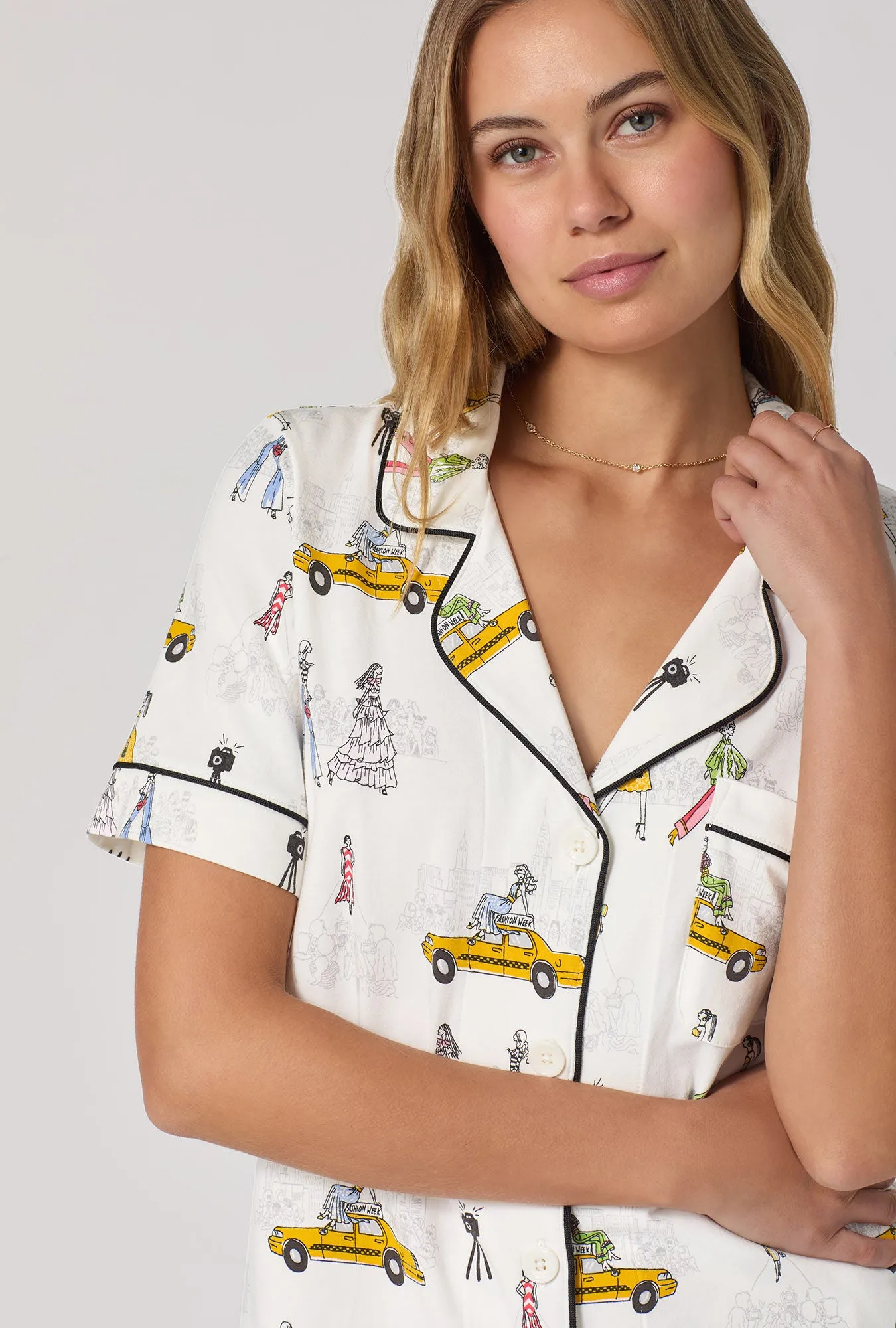 Fashion Week Short Sleeve Classic Stretch Jersey Cropped Pj Set sold by BedHead product image thumbnail 4