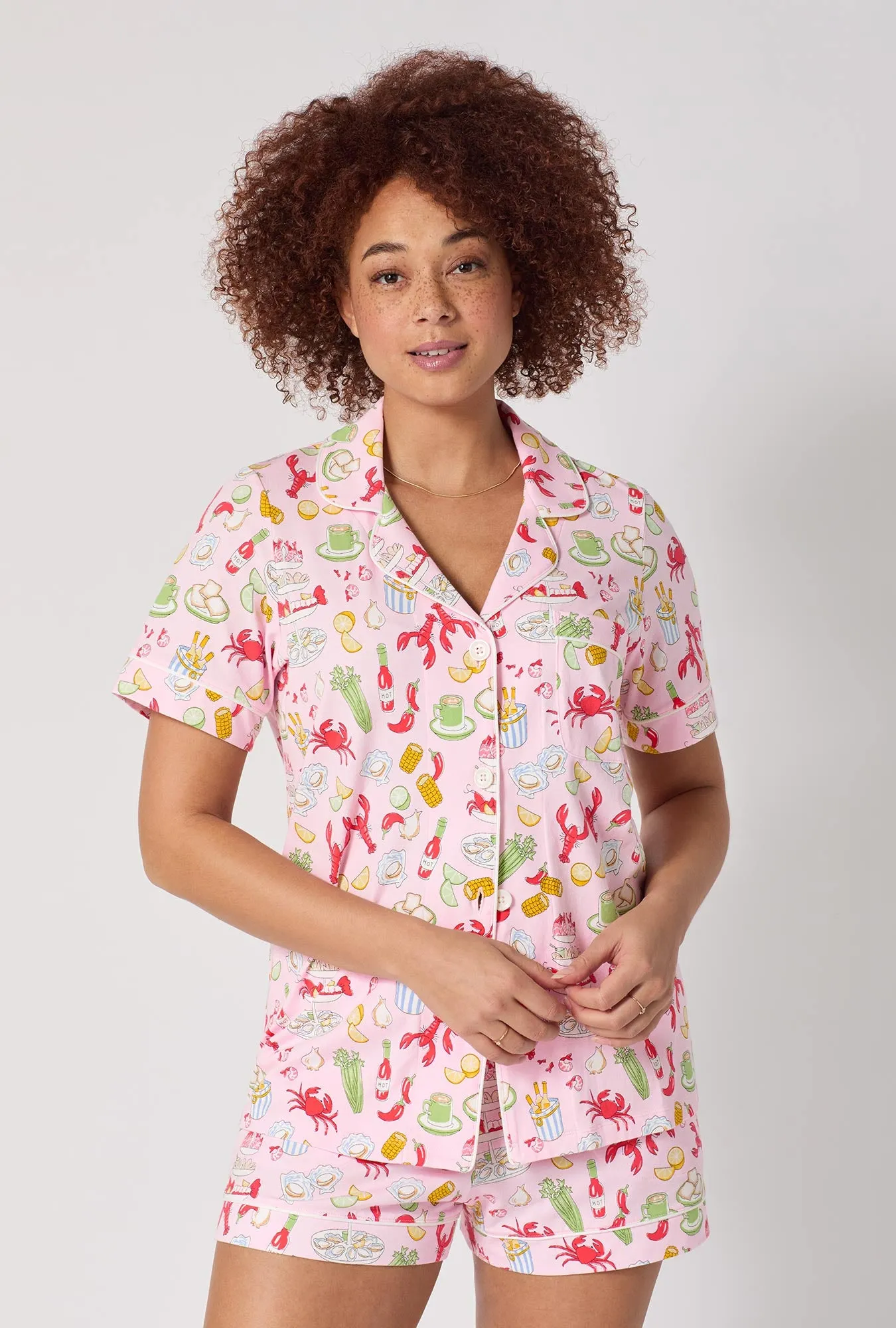 French Quarter Short Sleeve Classic Shorty Stretch Jersey Pj Set sold by BedHead product image thumbnail 4