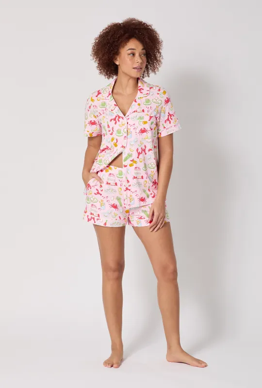 French Quarter Short Sleeve Classic Shorty Stretch Jersey Pj Set made by BedHead