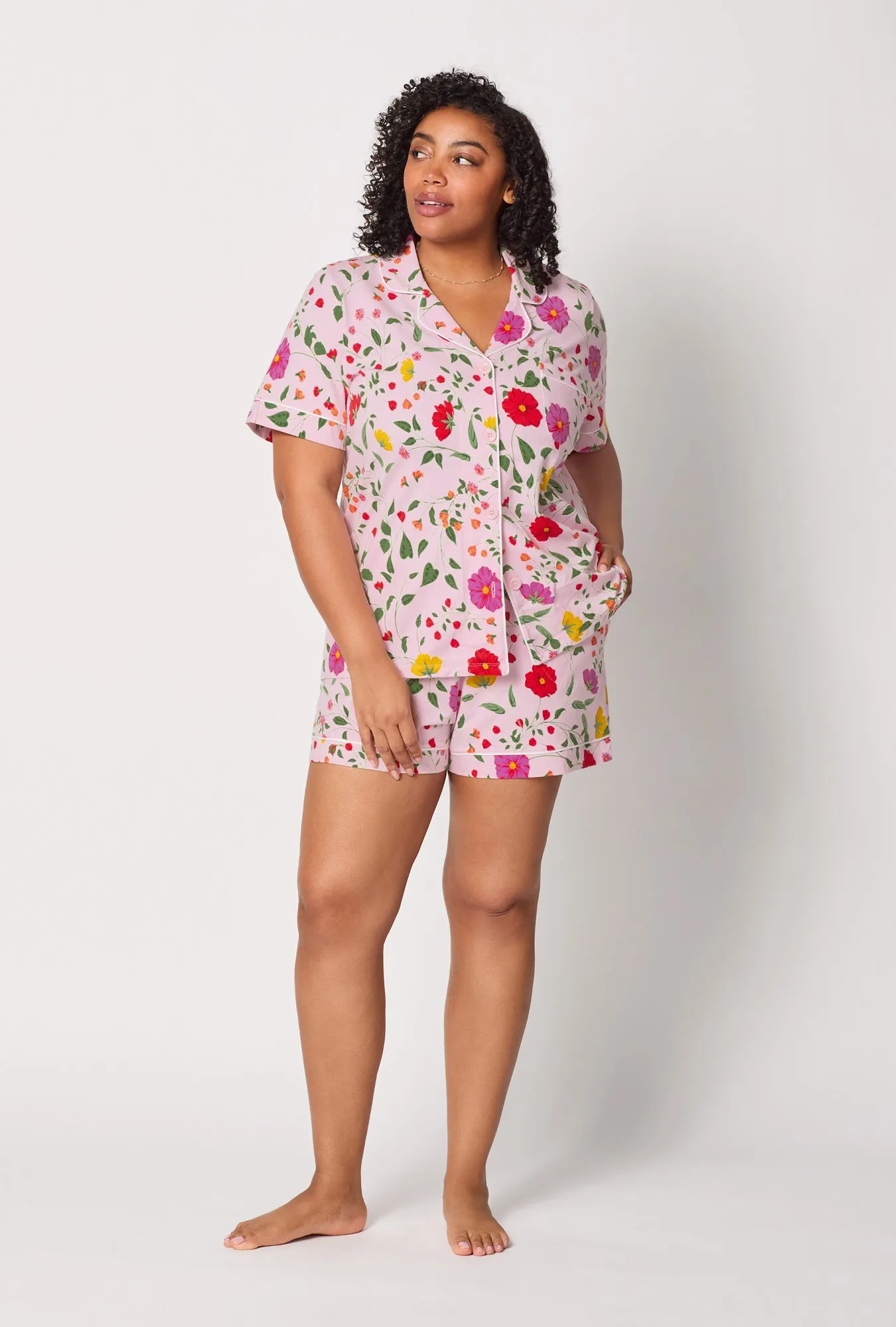 Sunlit Floral Short Sleeve Classic Shorty Stretch Jersey Pj Set sold by BedHead product image thumbnail 5