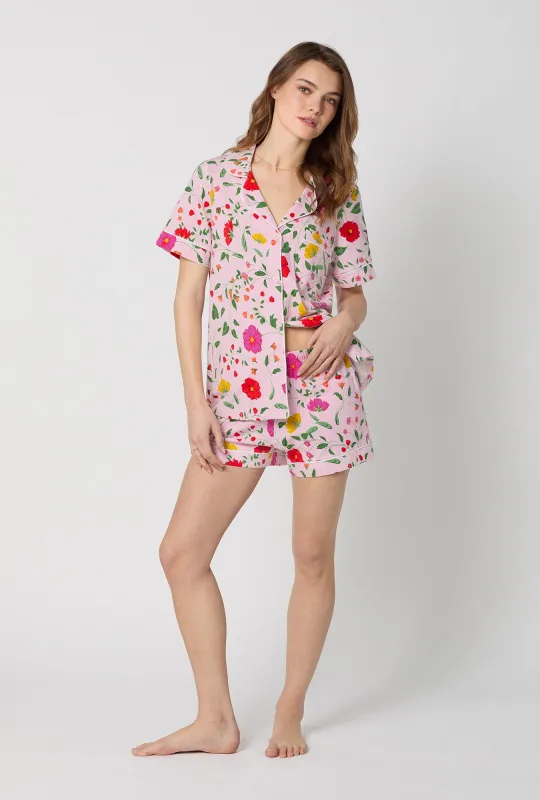 Sunlit Floral Short Sleeve Classic Shorty Stretch Jersey Pj Set sold by BedHead