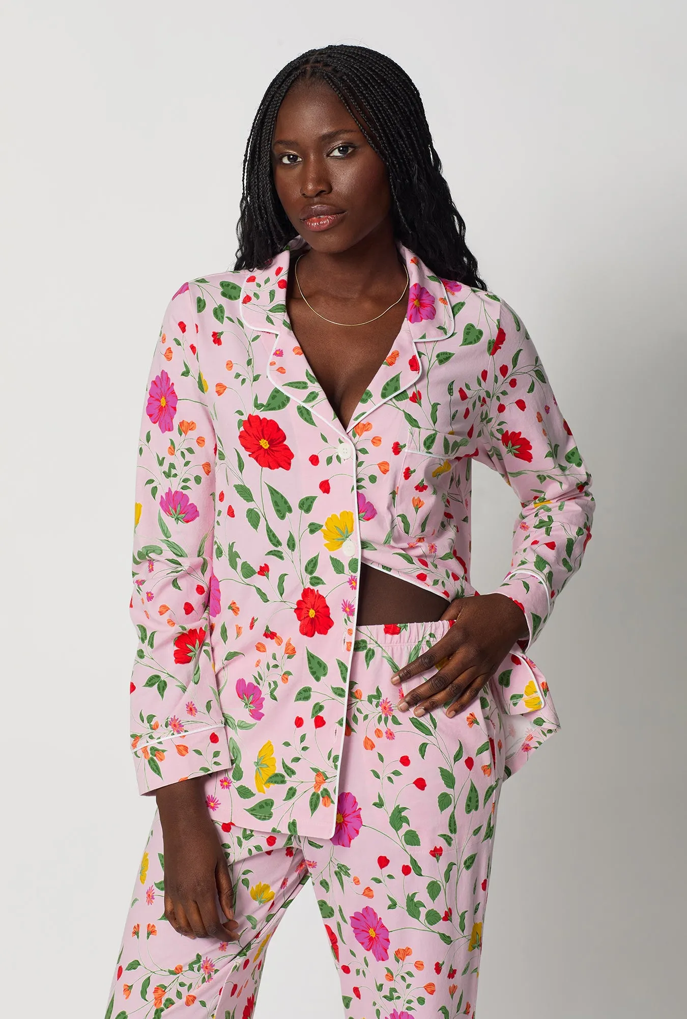 Sunlit Floral Long Sleeve Classic Stretch Jersey Pj Set sold by BedHead product image thumbnail 3