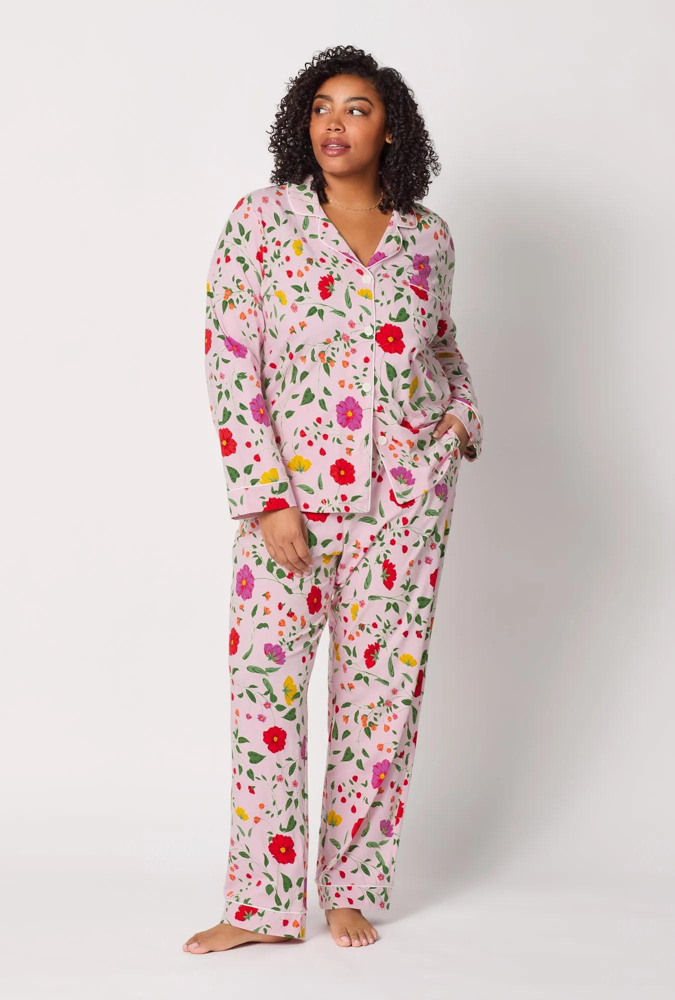 Sunlit Floral Long Sleeve Classic Stretch Jersey Pj Set sold by BedHead product image thumbnail 5