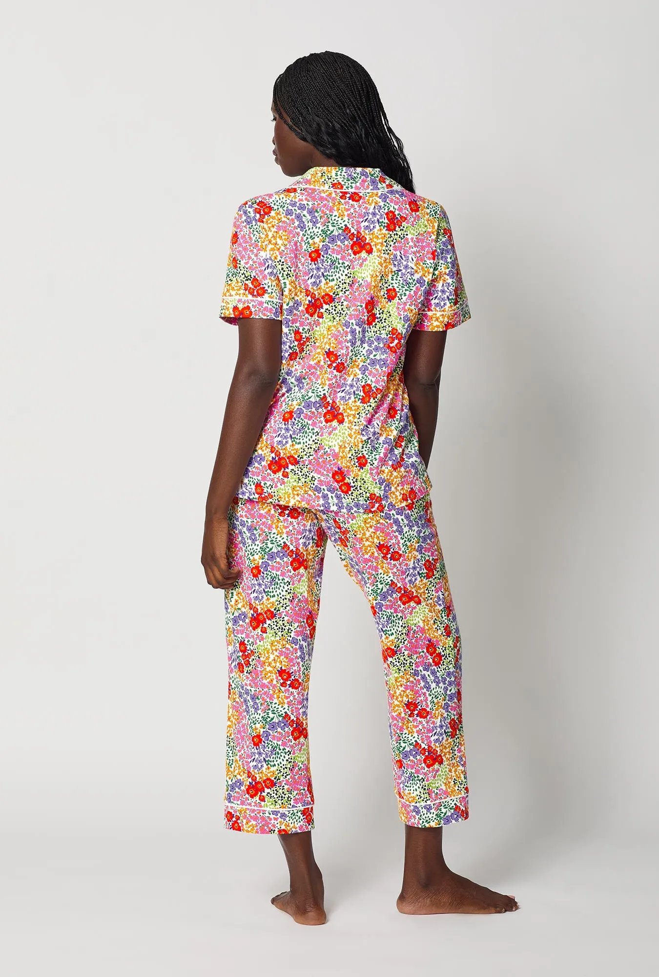Spring Fields Short Sleeve Classic Stretch Jersey Cropped Pj Set sold by BedHead product image thumbnail 4