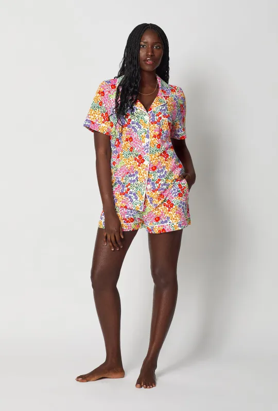 Spring Fields Short Sleeve Classic Shorty Stretch Jersey Pj Set made by BedHead