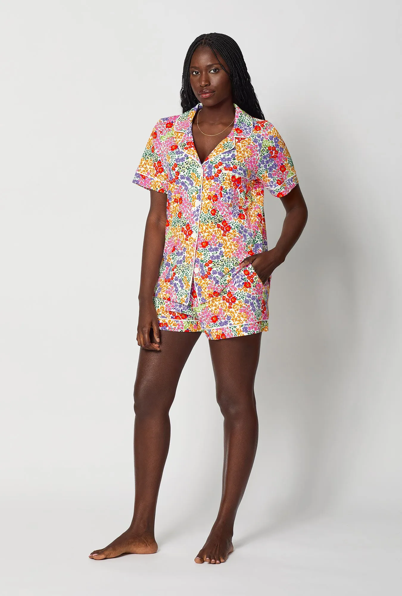 Spring Fields Short Sleeve Classic Shorty Stretch Jersey Pj Set sold by BedHead product image thumbnail 2