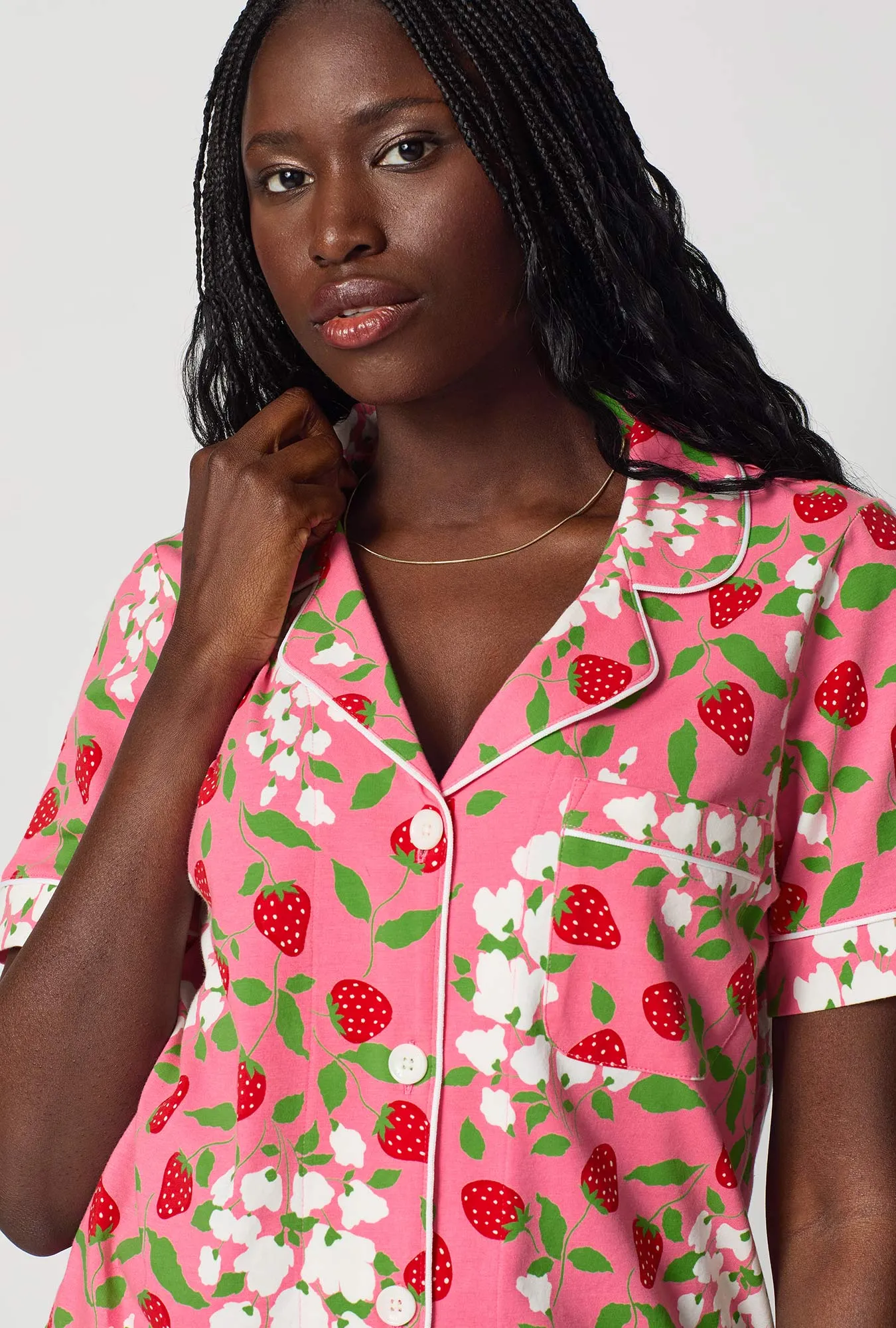 Spring Berry Short Sleeve Classic Shorty Stretch Jersey Pj Set sold by BedHead product image thumbnail 3