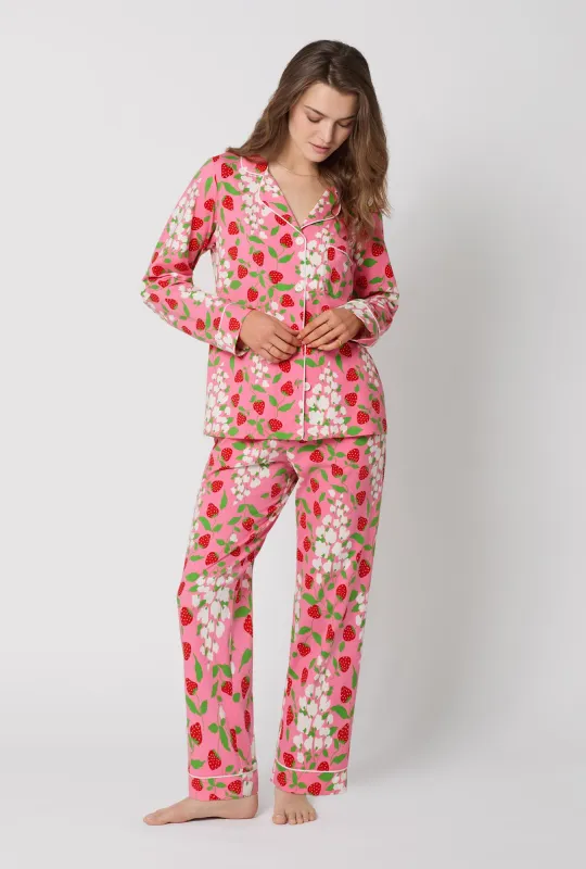 Spring Berry Long Sleeve Classic Stretch Jersey Pj Set sold by BedHead