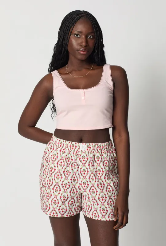 Olivia Woven Cotton Poplin Boxer Short sold by BedHead