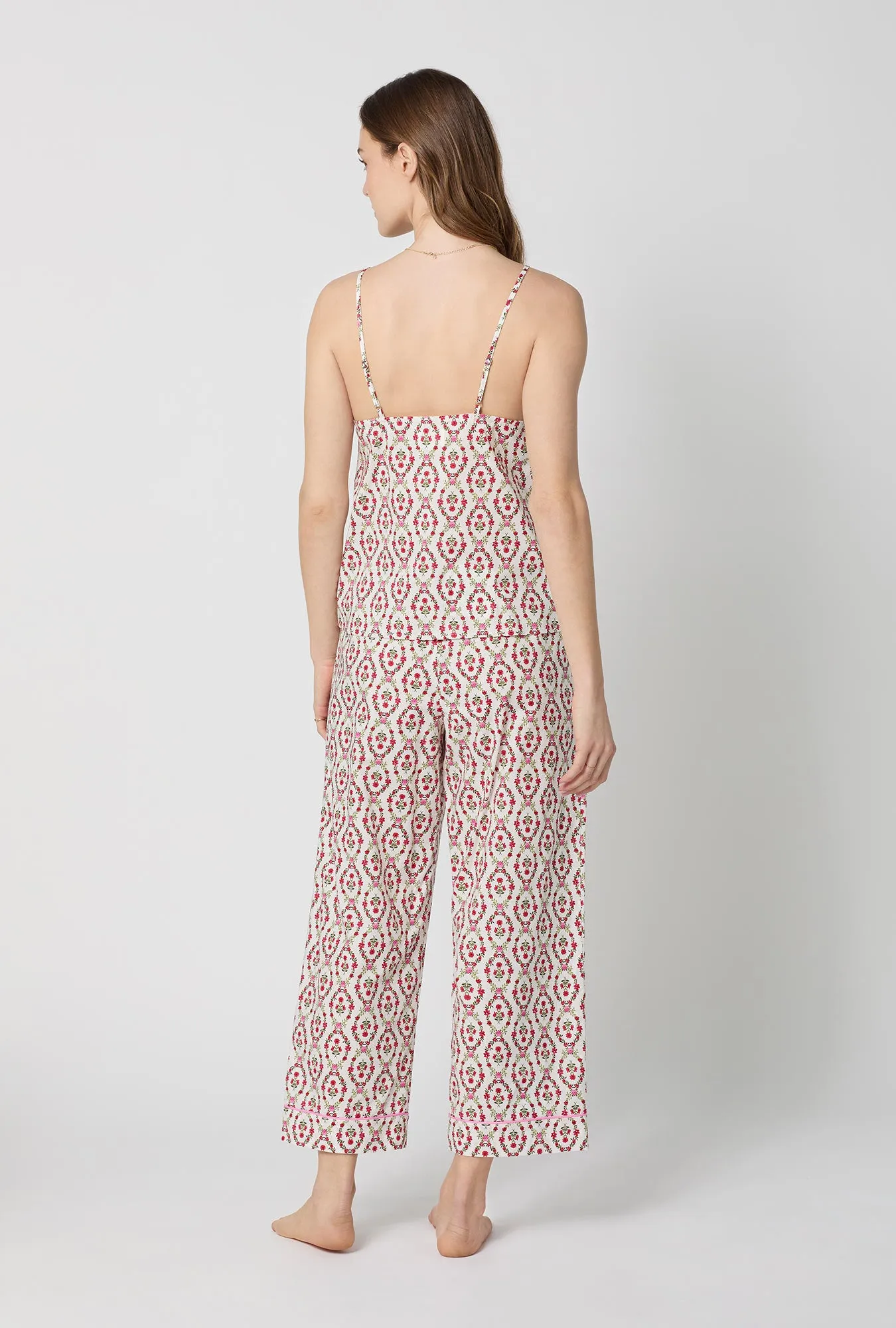 Olivia Cami Woven Cotton Poplin Cropped Pj Set sold by BedHead product image thumbnail 4