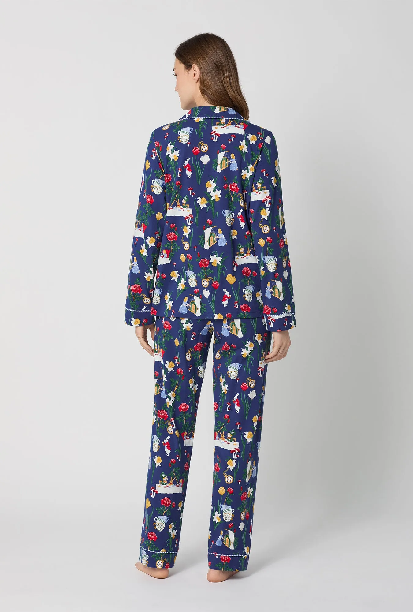 Alice's Adventures Long Sleeve Classic Stretch Jersey Pj Set sold by BedHead product image thumbnail 4