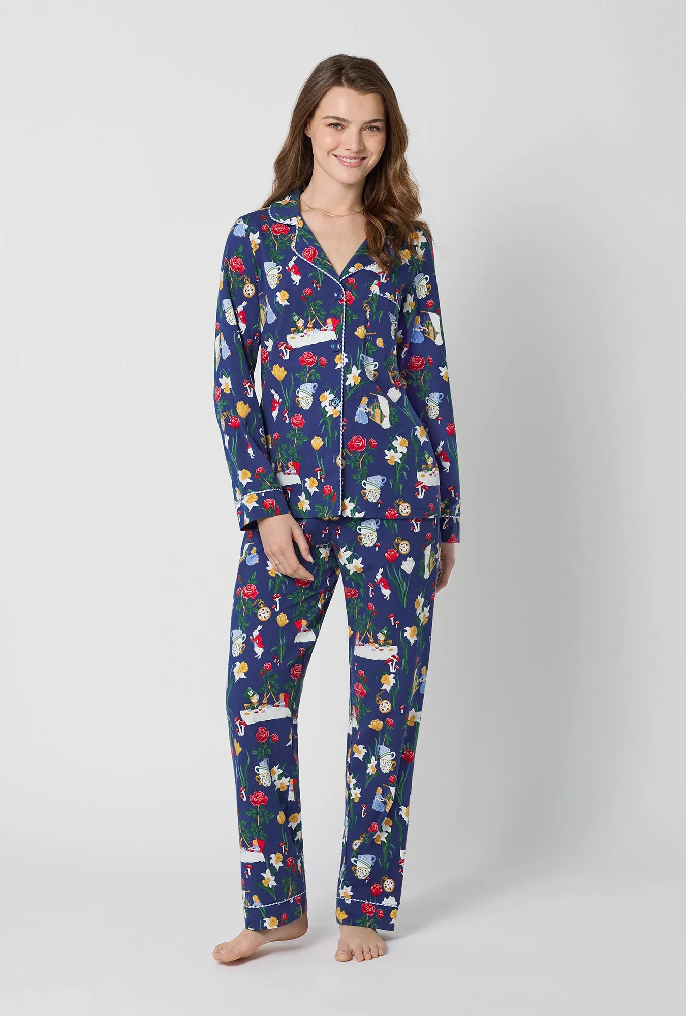 Alice's Adventures Long Sleeve Classic Stretch Jersey Pj Set sold by BedHead product image thumbnail 2