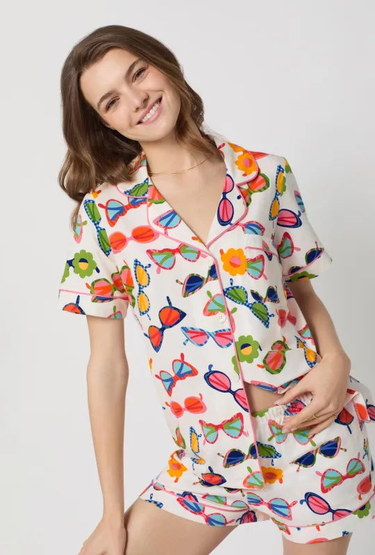 Made In The Shade Short Sleeve Classic Shorty Stretch Jersey Pj Set sold by BedHead