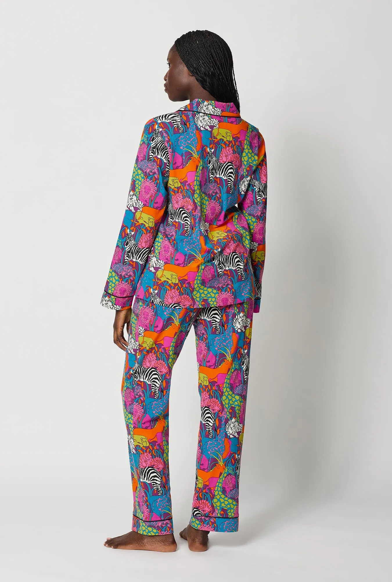 BedHead x Trina Turk Jungle Long Sleeve Classic Stretch Jersey Pj Set sold by BedHead product image thumbnail 4