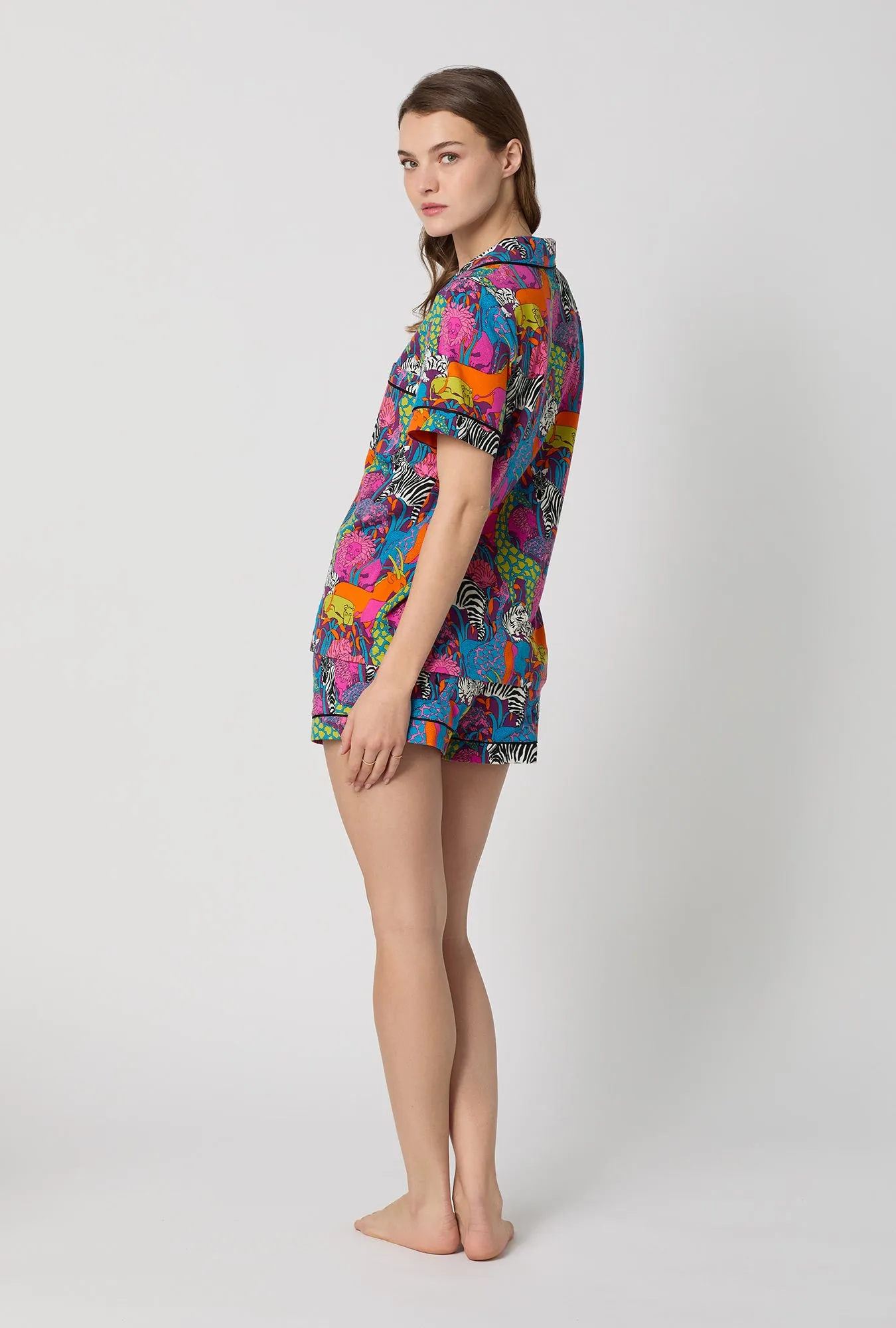 BedHead x Trina Turk Jungle Short Sleeve Classic Shorty Stretch Jersey Pj Set sold by BedHead product image thumbnail 3