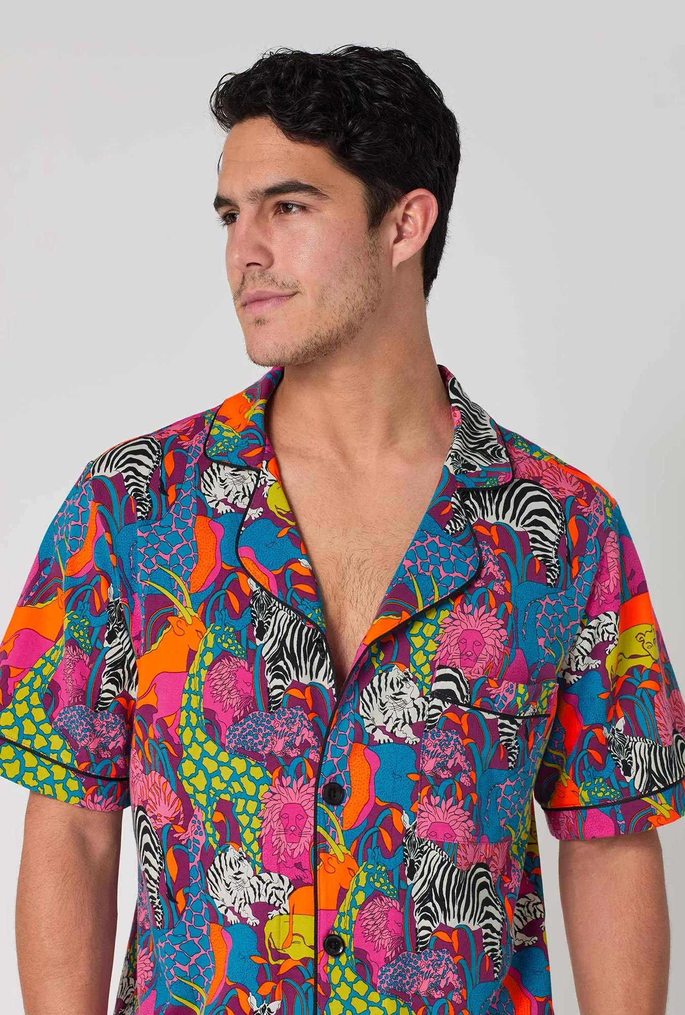 BedHead x Mr. Turk Jungle Men's Short Sleeve Classic Stretch Jersey Short Pj Set sold by BedHead product image thumbnail 5