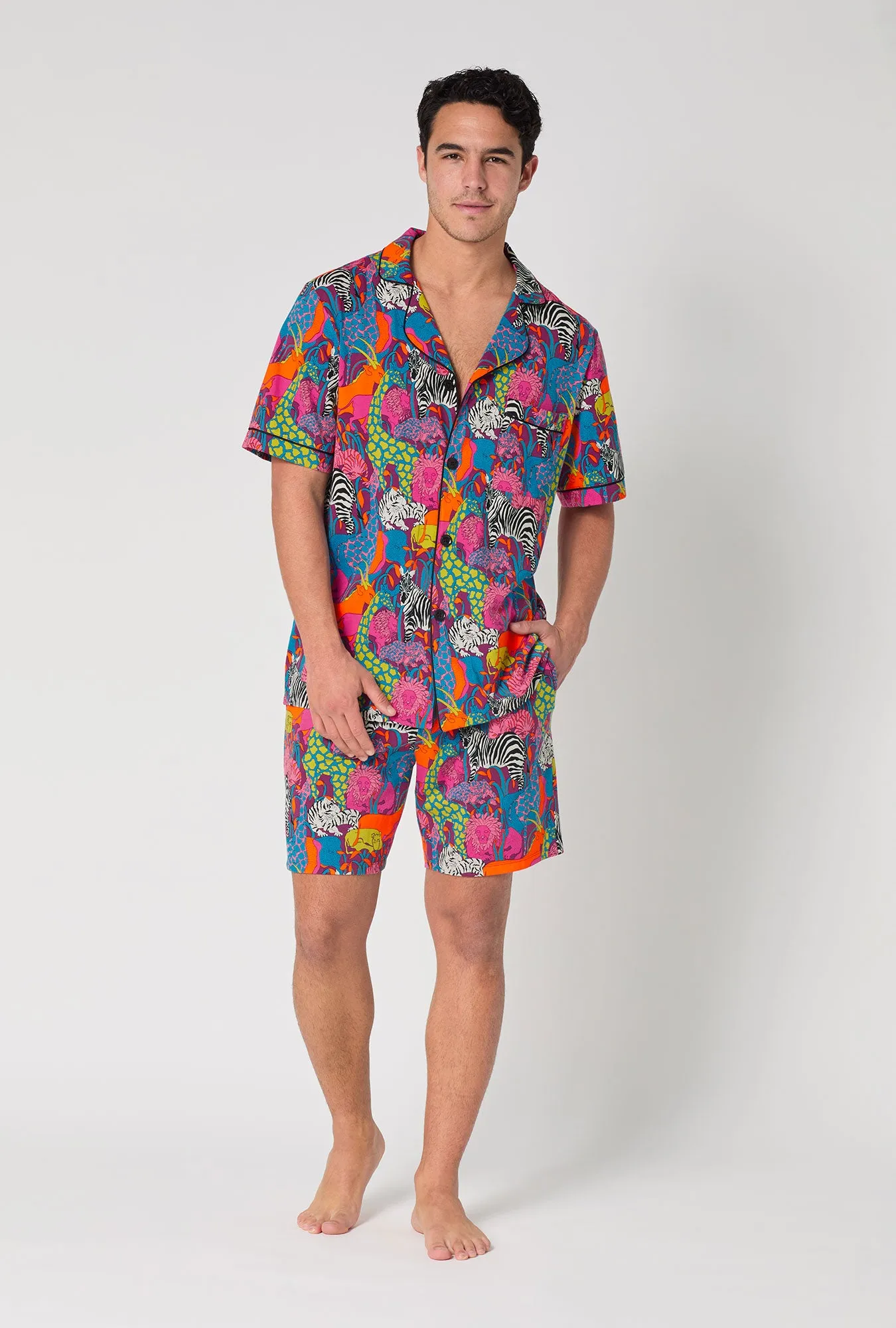 BedHead x Mr. Turk Jungle Men's Short Sleeve Classic Stretch Jersey Short Pj Set sold by BedHead product image thumbnail 2