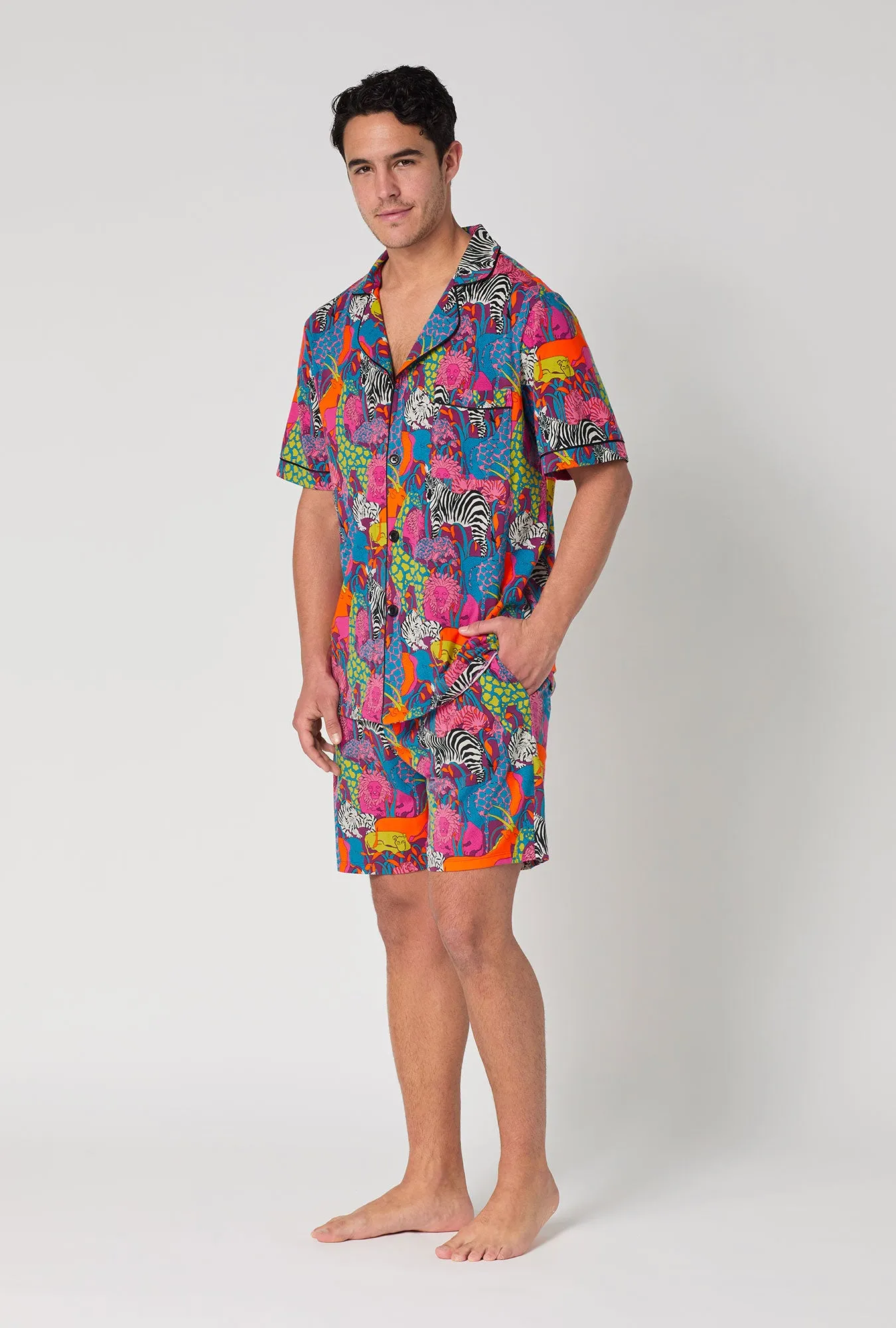 BedHead x Mr. Turk Jungle Men's Short Sleeve Classic Stretch Jersey Short Pj Set sold by BedHead product image thumbnail 3