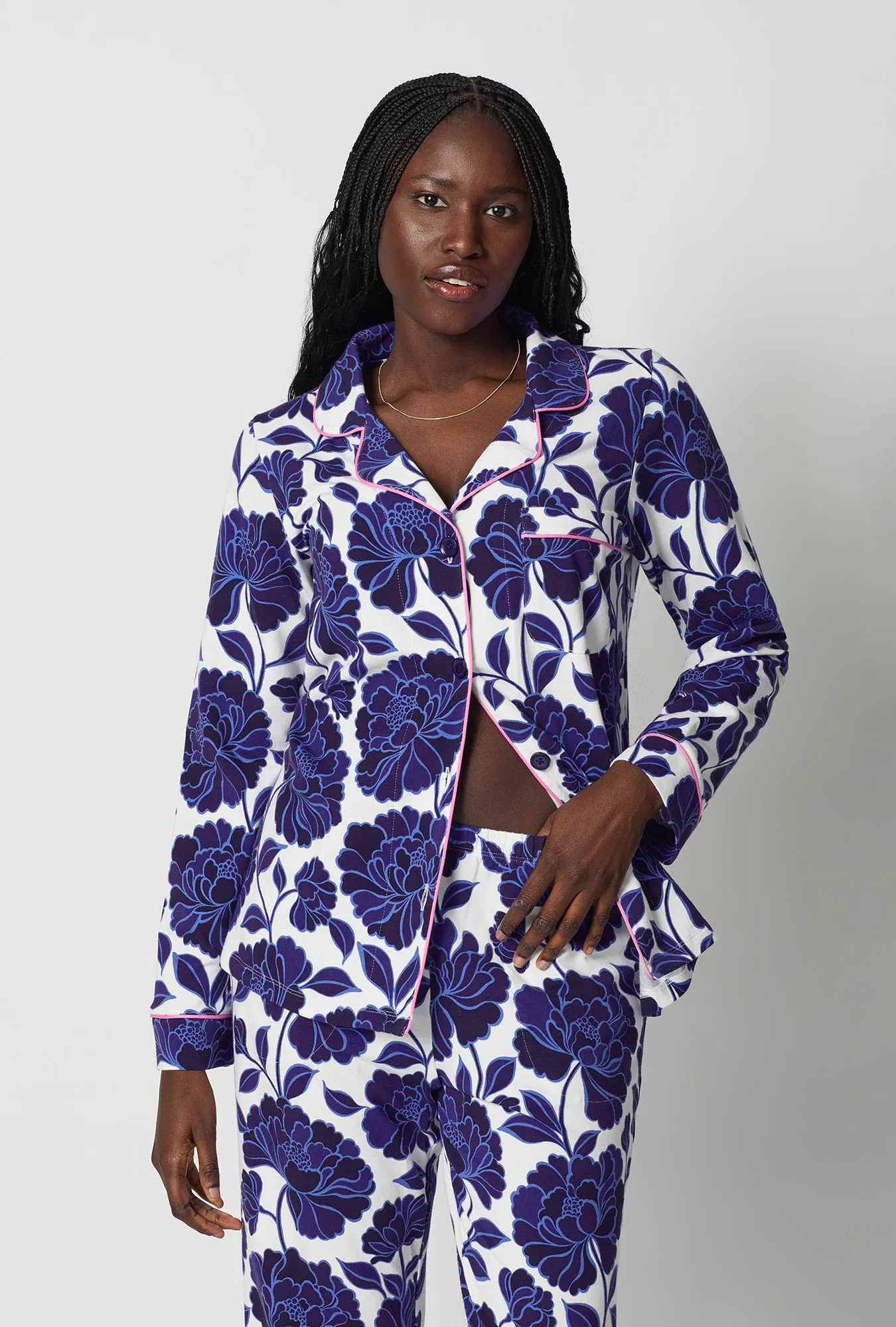 Angelina Floral Long Sleeve Classic Stretch Jersey Pj Set sold by BedHead product image thumbnail 3