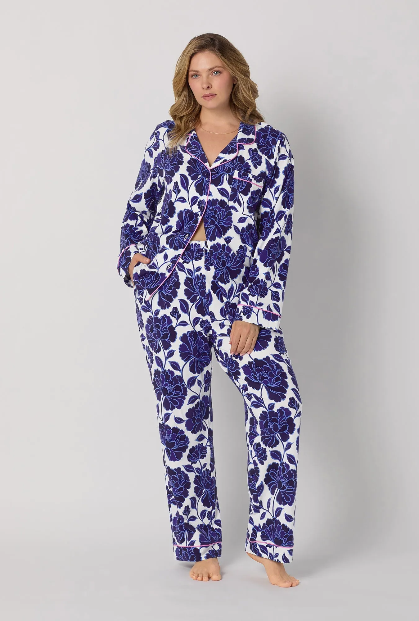 Angelina Floral Long Sleeve Classic Stretch Jersey Pj Set sold by BedHead product image thumbnail 5