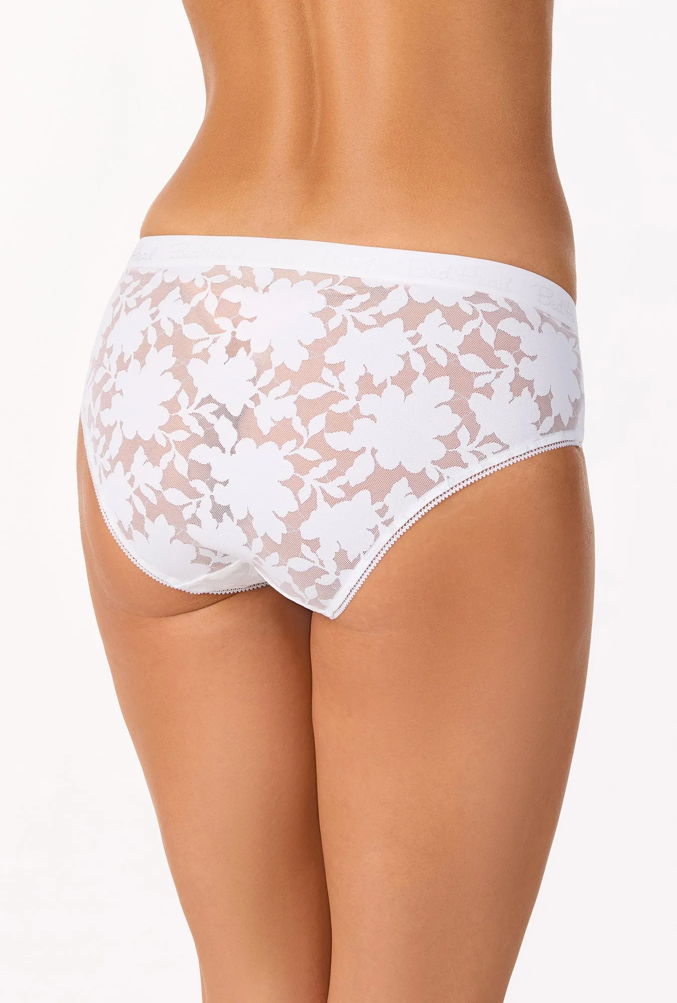 White Stretch Lace Hipster Underwear sold by BedHead product image thumbnail 2