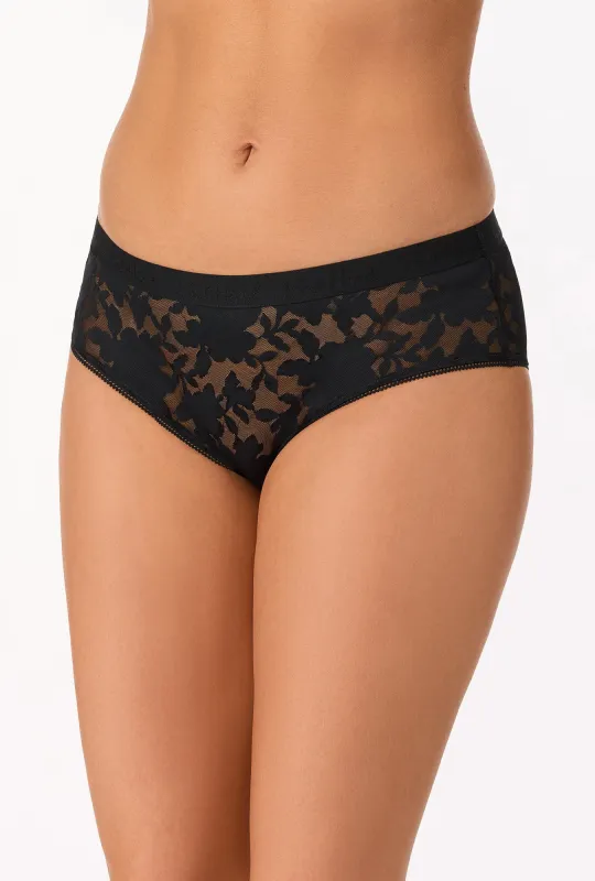 Black Stretch Lace Hipster Underwear made by BedHead