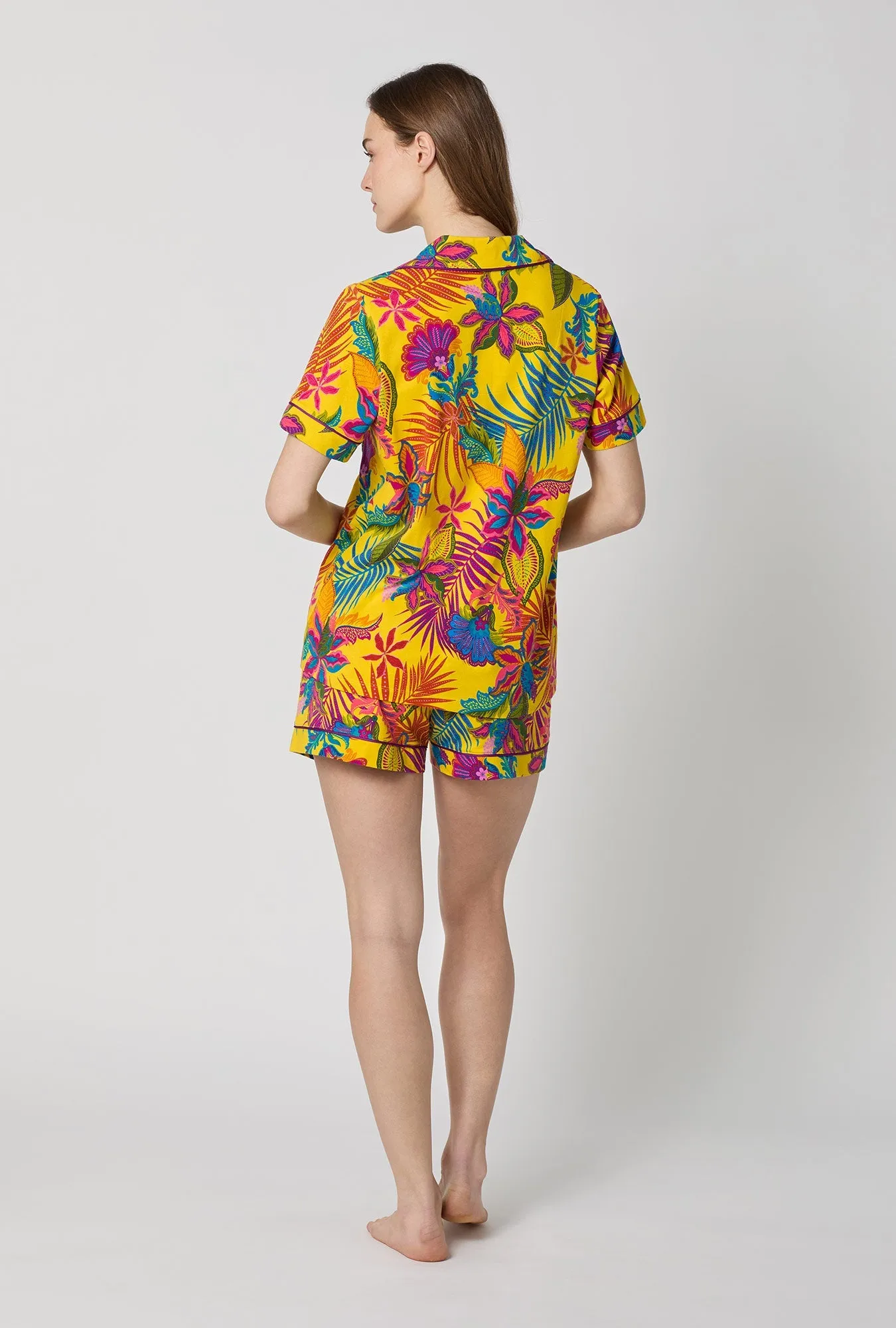 BedHead x Trina Turk Jacobean Floral Short Sleeve Classic Shorty Stretch Jersey Pj Set sold by BedHead product image thumbnail 3