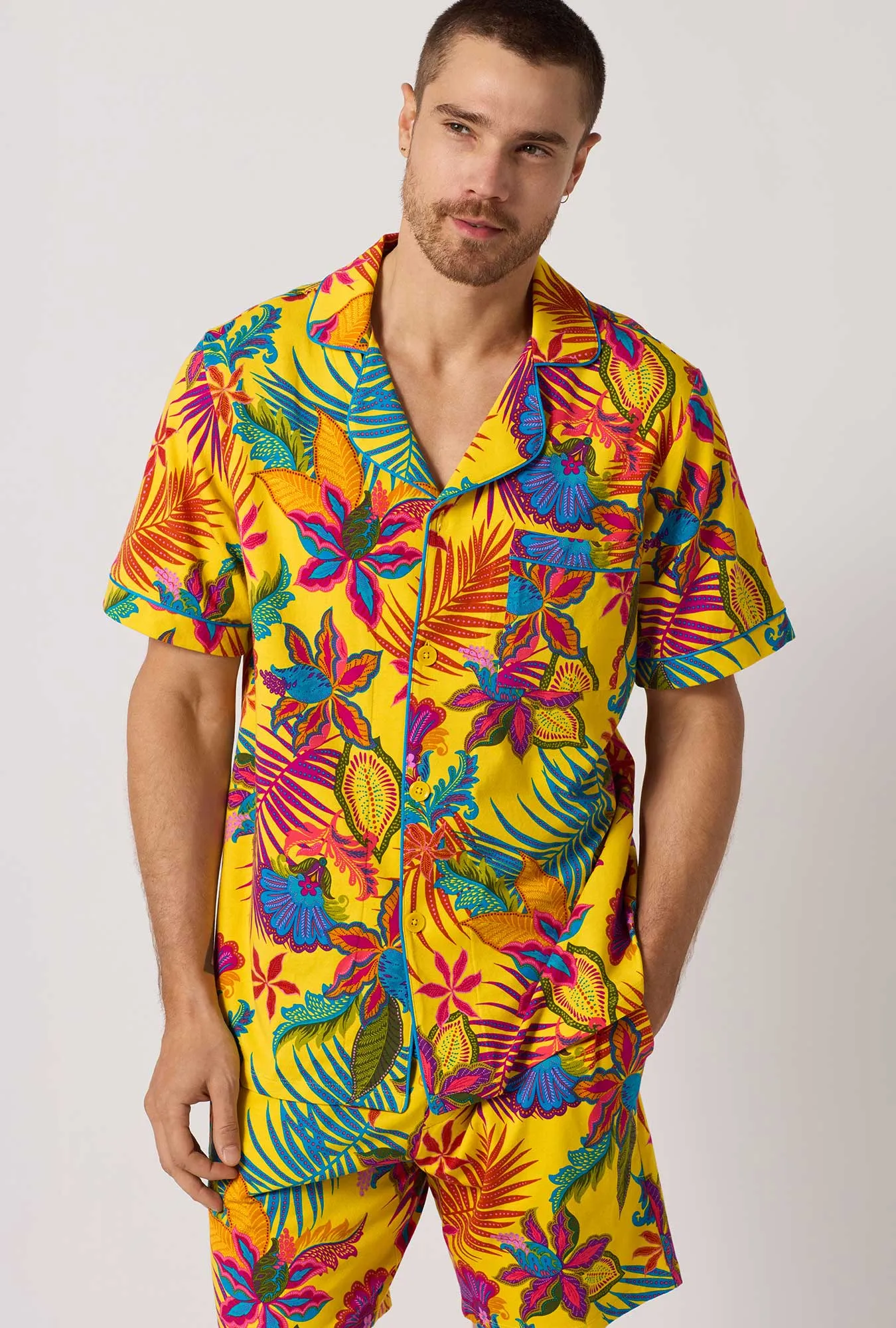 BedHead x Mr. Turk Jacobean Floral Men's Short Sleeve Classic Stretch Jersey Short Pj Set sold by BedHead product image thumbnail 4
