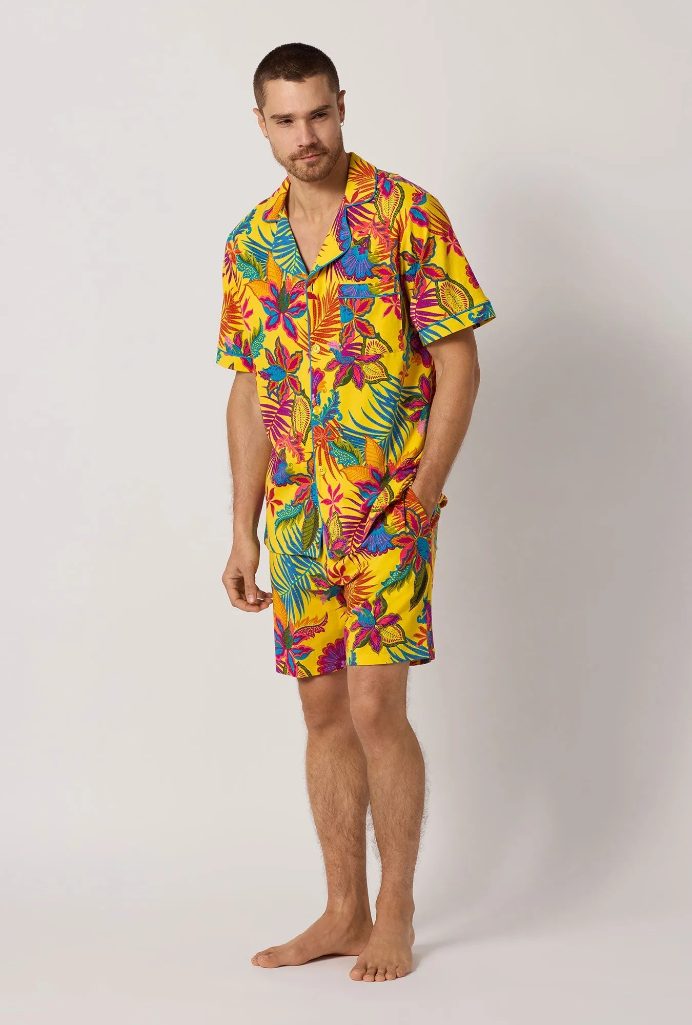 BedHead x Mr. Turk Jacobean Floral Men's Short Sleeve Classic Stretch Jersey Short Pj Set sold by BedHead product image thumbnail 3