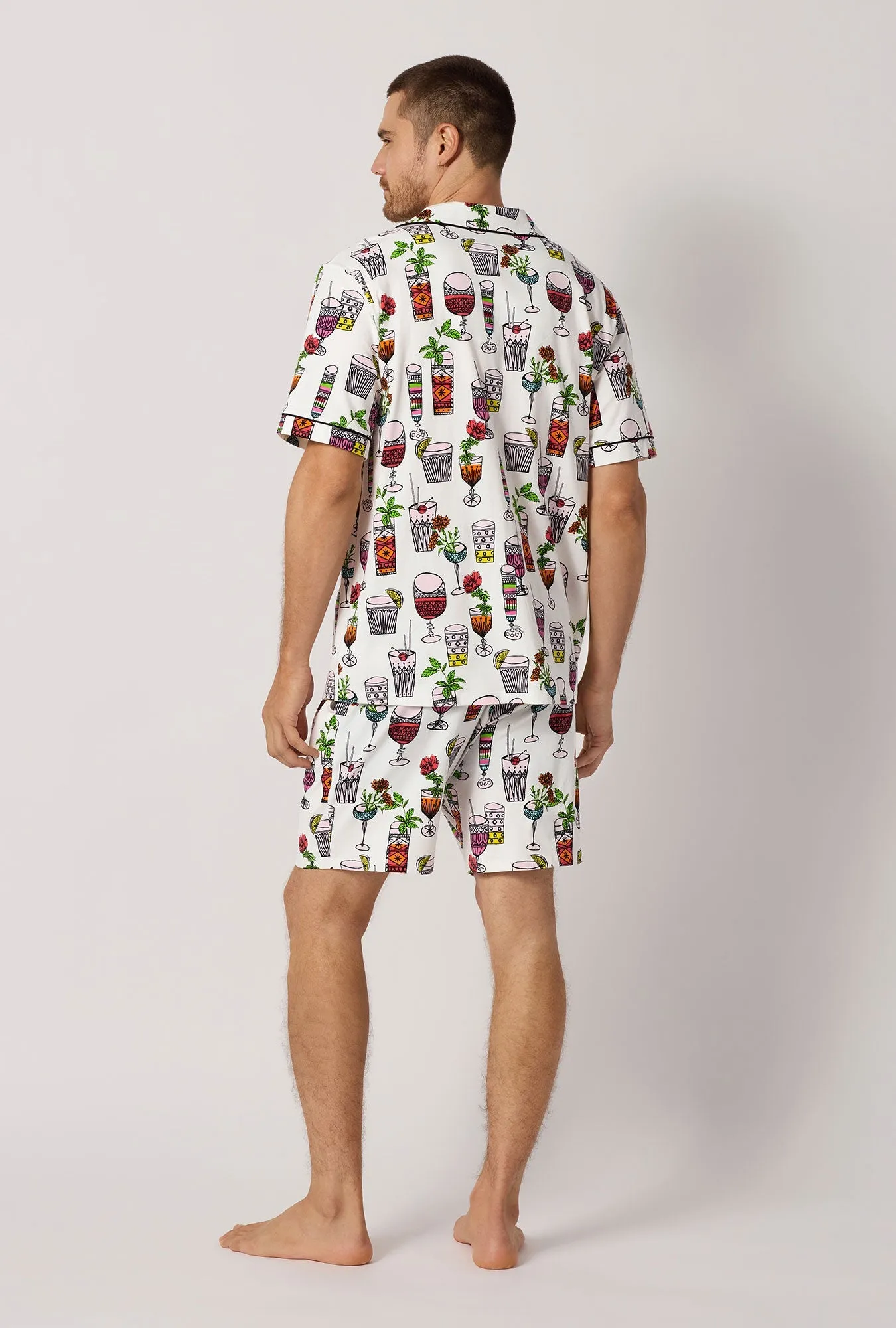 BedHead x Mr. Turk Happy Hour Men's Short Sleeve Classic Stretch Jersey Short Pj Set sold by BedHead product image thumbnail 4