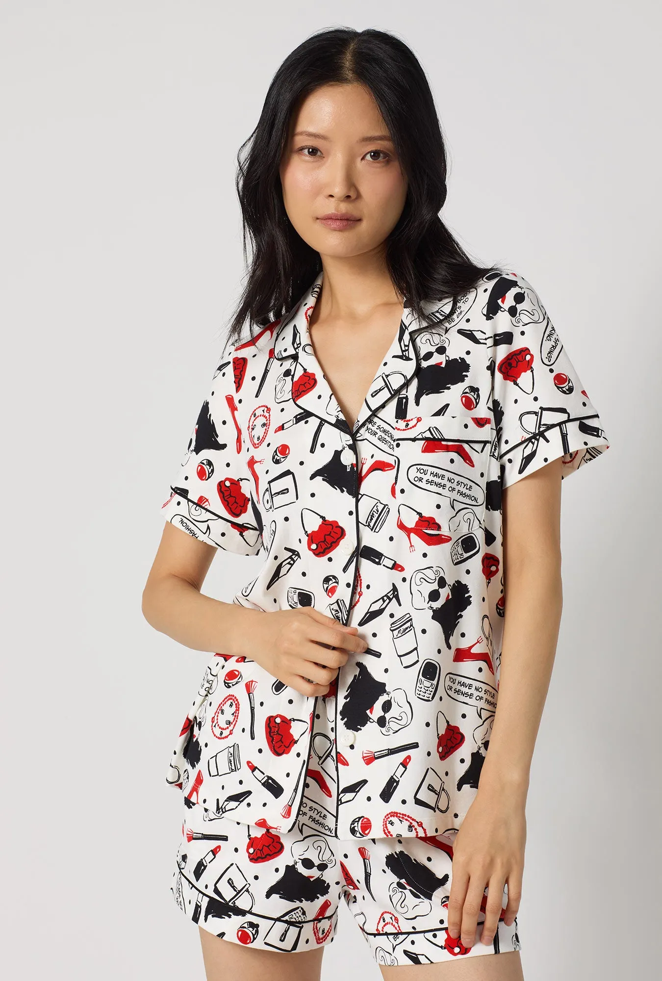 Devil Wears Prada Short Sleeve Classic Shorty Stretch Jersey Pj Set sold by BedHead product image thumbnail 4