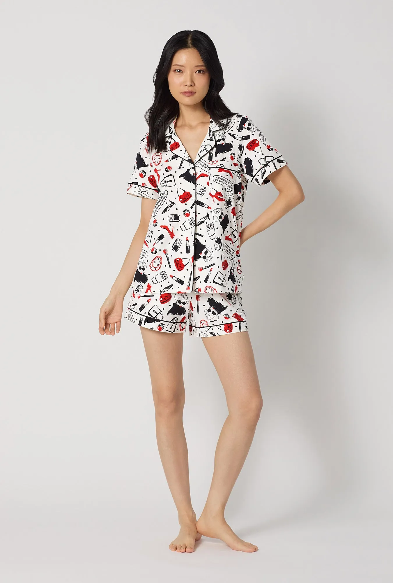 Devil Wears Prada Short Sleeve Classic Shorty Stretch Jersey Pj Set sold by BedHead