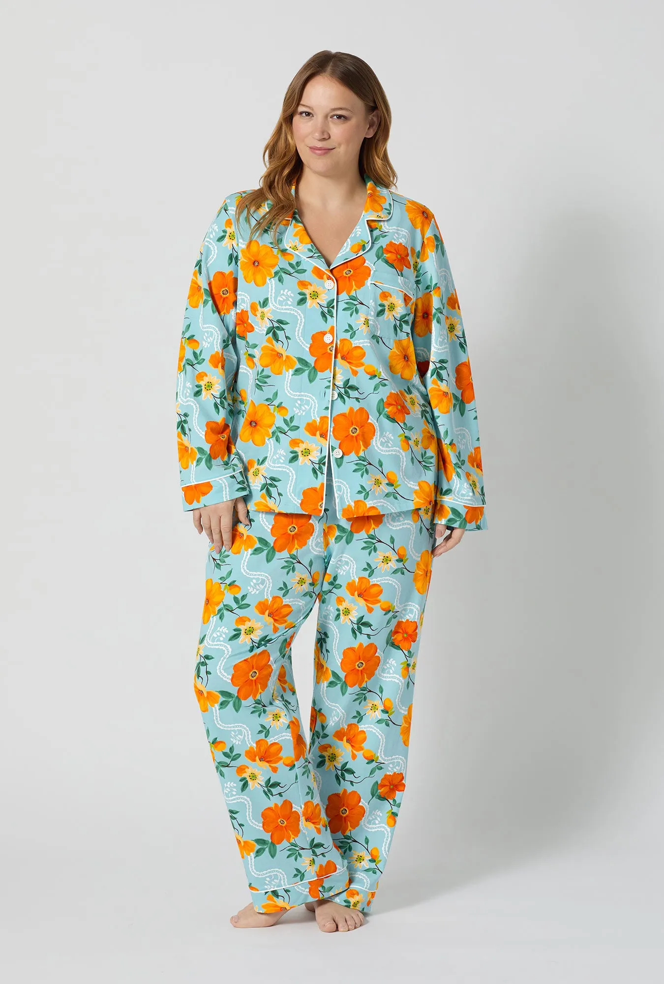 Golden Breeze Long Sleeve Classic Stretch Jersey Pj Set sold by BedHead product image thumbnail 5