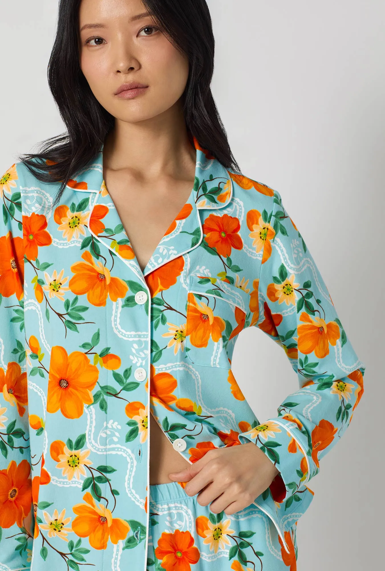 Golden Breeze Long Sleeve Classic Stretch Jersey Pj Set sold by BedHead product image thumbnail 3