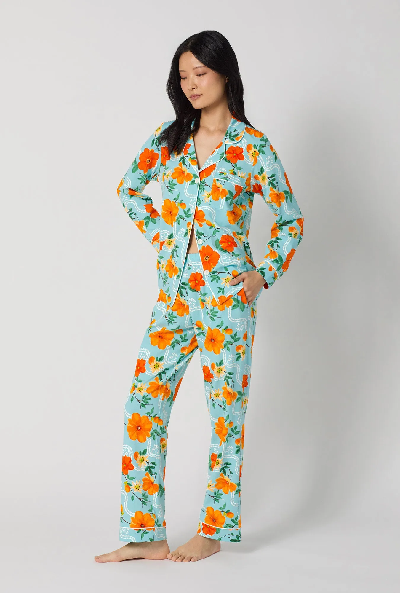 Golden Breeze Long Sleeve Classic Stretch Jersey Pj Set sold by BedHead product image thumbnail 2