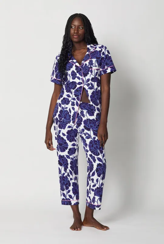 Angelina Floral Short Sleeve Classic Stretch Jersey Cropped Pj Set made by BedHead