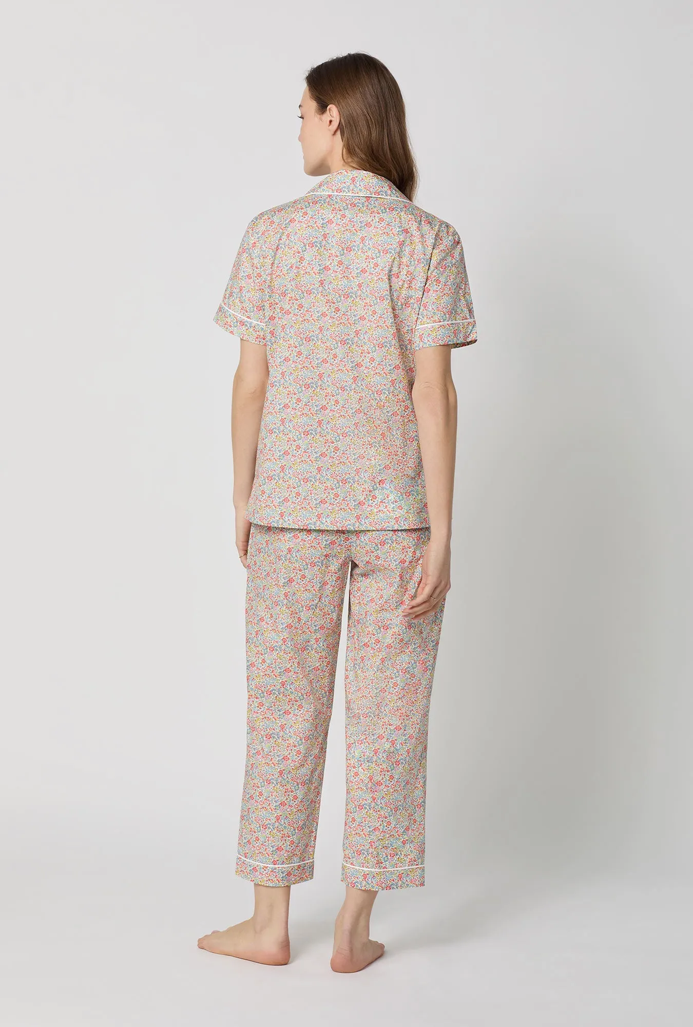 Emma & Georgina Short Sleeve Classic Woven Tana Lawn® Cropped Pj Set Made With Liberty Fabric sold by BedHead product image thumbnail 2
