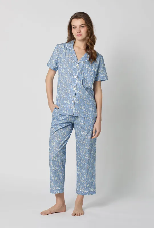 Capel Short Sleeve Classic Woven Tana Lawn® Cropped Pj Set Made With Liberty Fabric made by BedHead