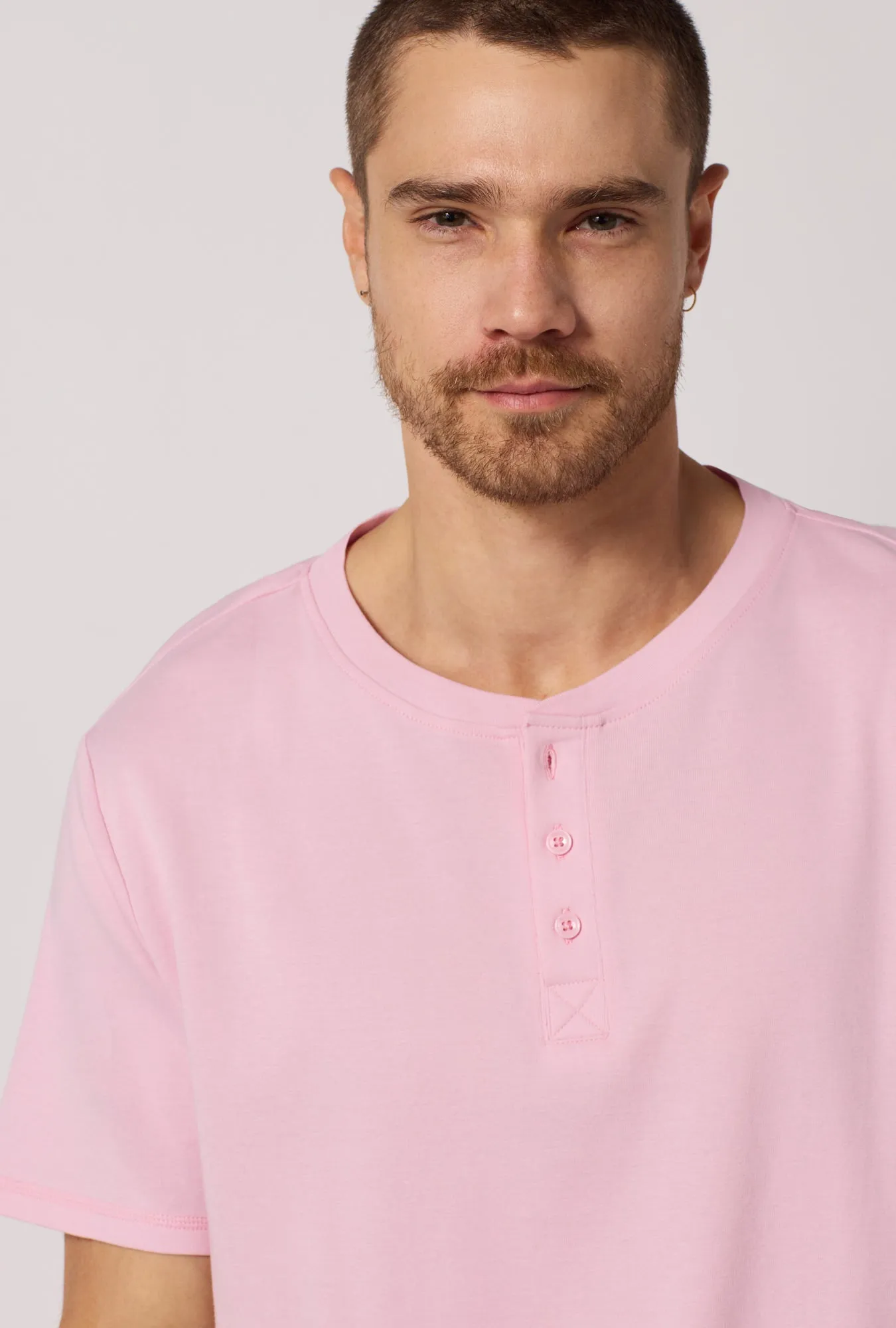 A Day At The Derby Men's Short Sleeve Henley Stretch Jersey Short Pj Set sold by BedHead product image thumbnail 3