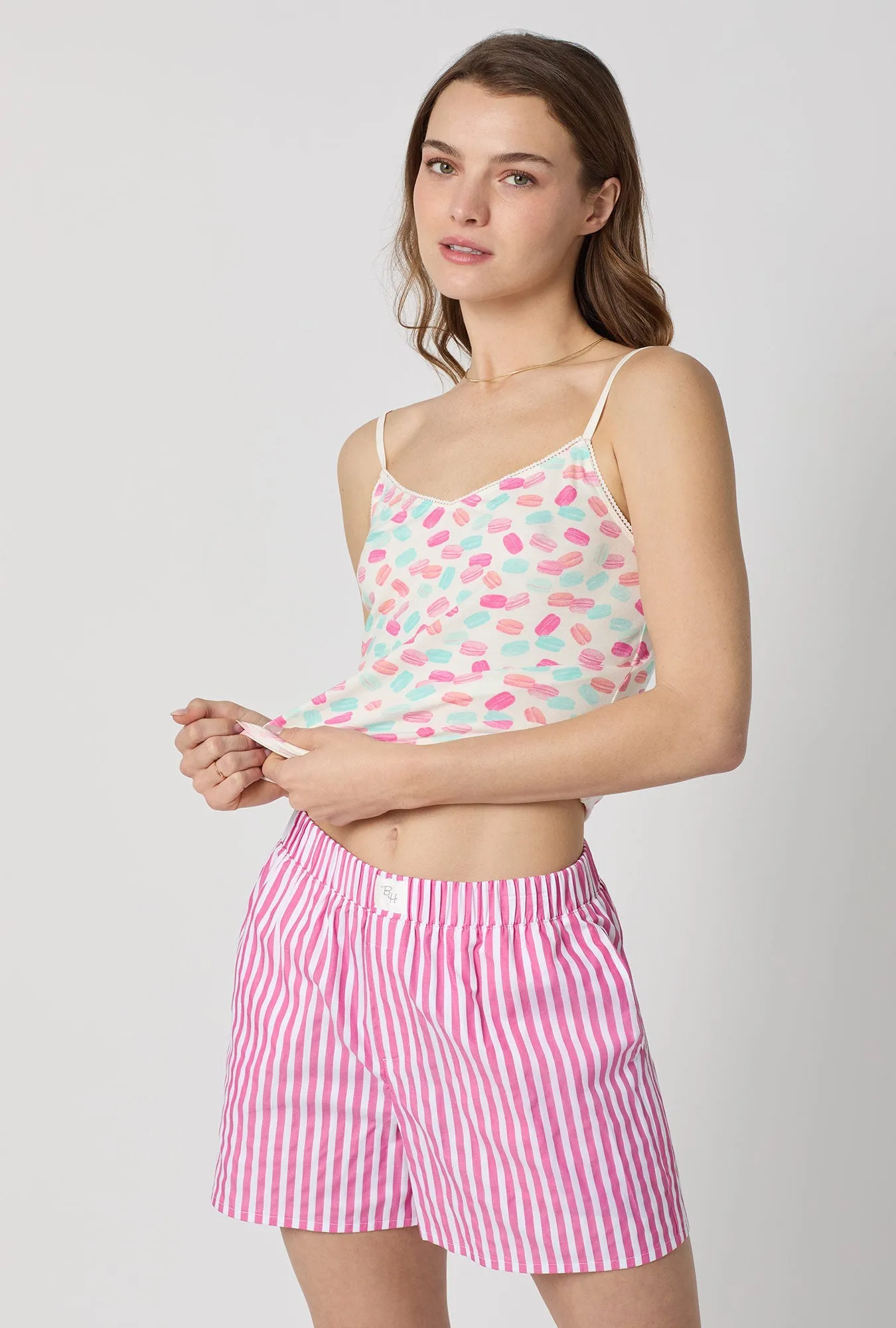 Hot Pink 3D Stripe Cotton Sateen Boxer Short sold by BedHead product image thumbnail 4