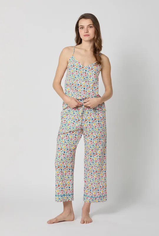 Whimsy Ditsy Cami Woven Cotton Poplin Cropped Pj Set made by BedHead