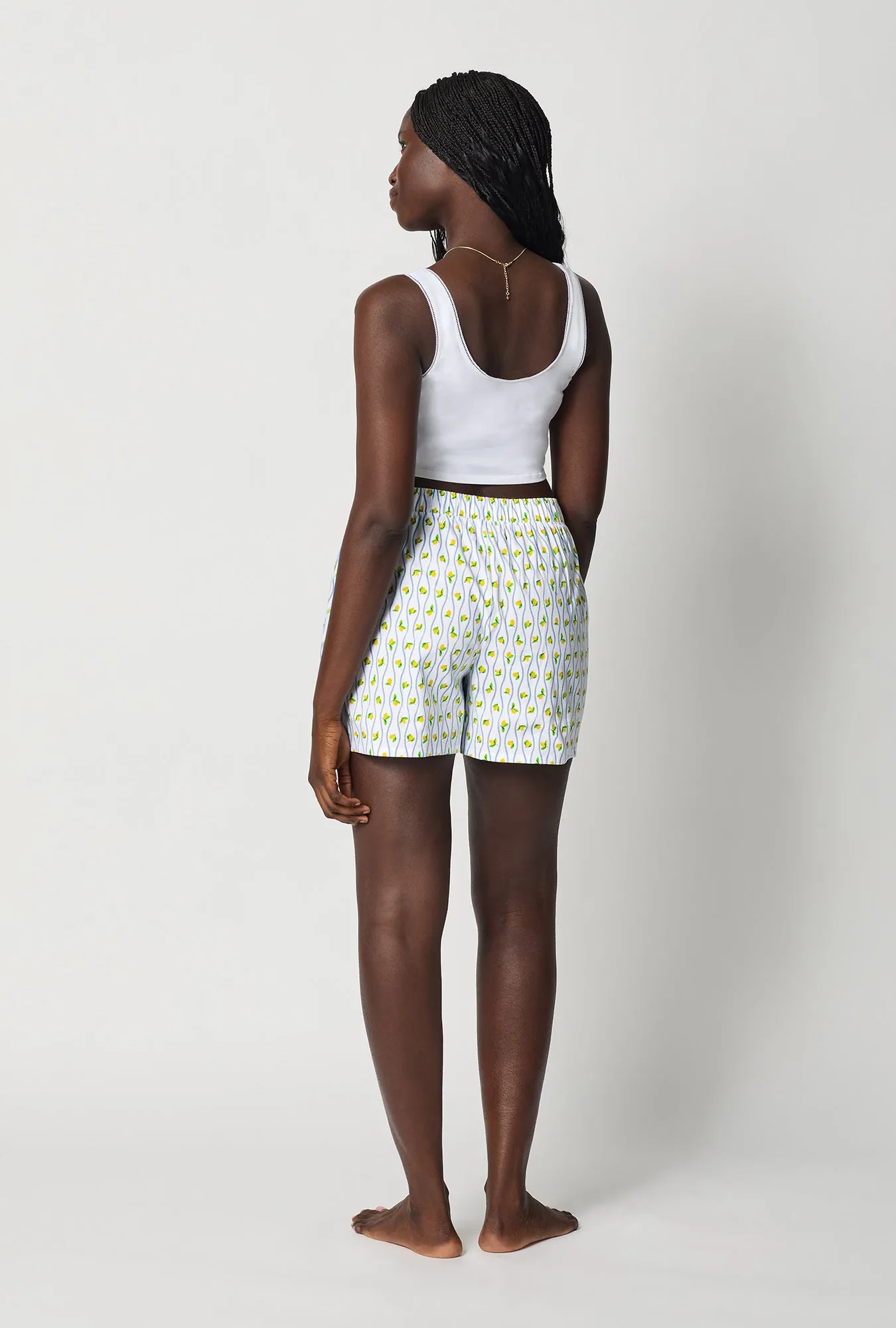 Limoncello Stripe Woven Cotton Poplin Boxer Short sold by BedHead product image thumbnail 3