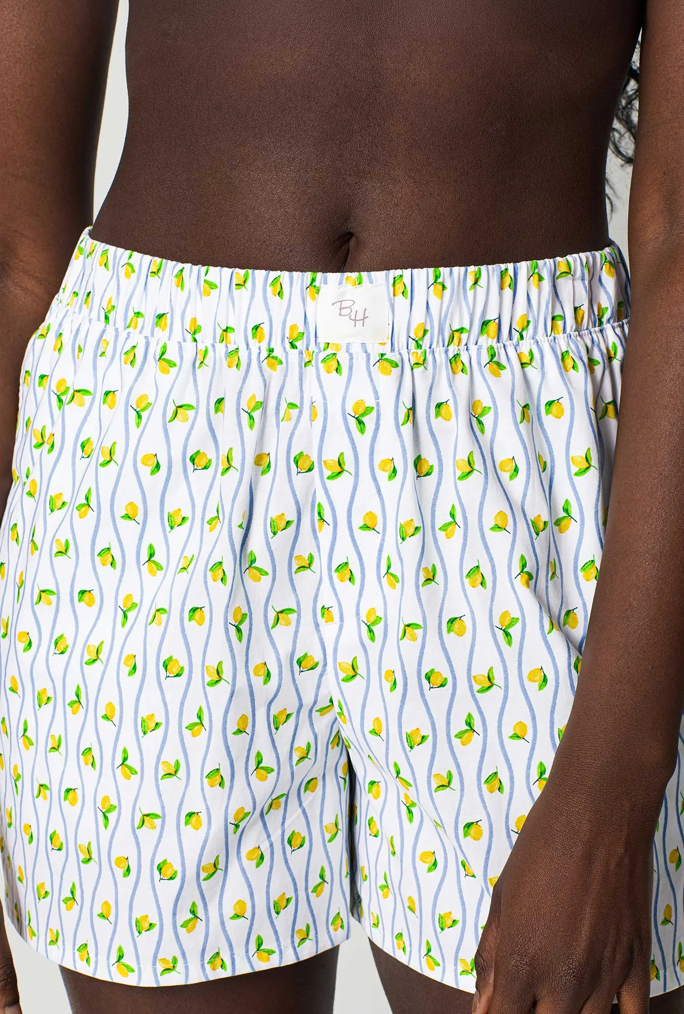 Limoncello Stripe Woven Cotton Poplin Boxer Short sold by BedHead product image thumbnail 4