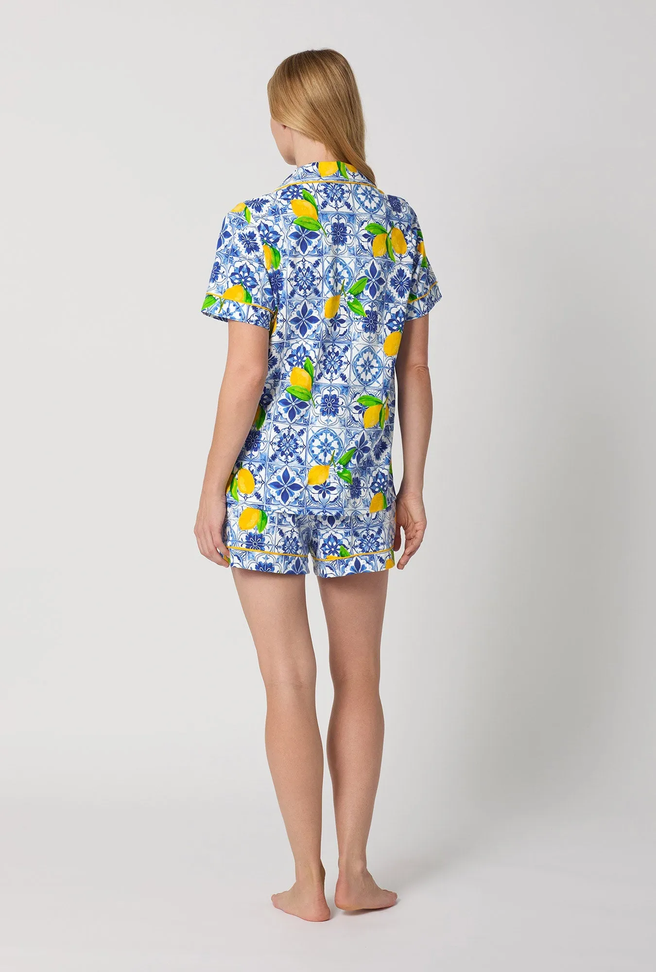 Azure Summer Short Sleeve Classic Shorty Stretch Jersey Pj Set sold by BedHead product image thumbnail 4